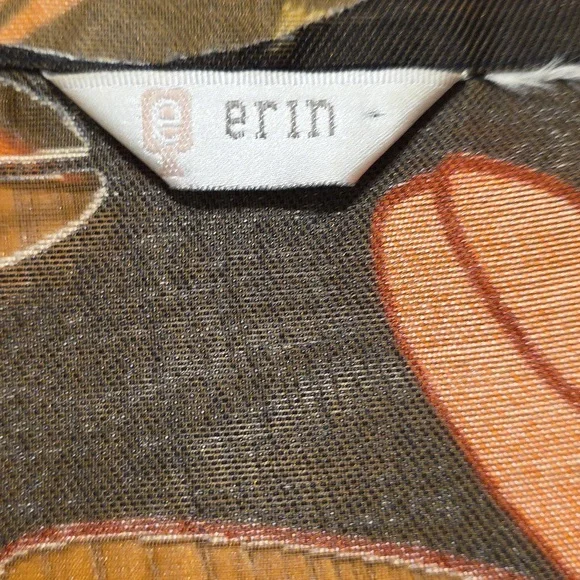 Erin London Linen Blend Semi-Sheer Shirt Jacket 22" P2P - Picture 3 of 12